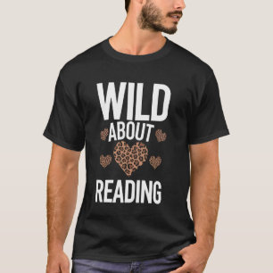 Wild About Reading mit Leopard Heart T-Shirt