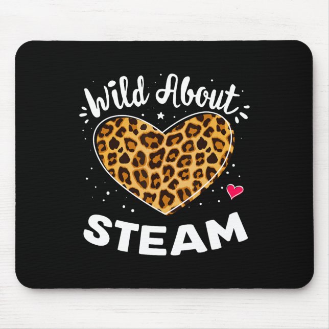 Wild About Steam Leopard Squad Stem Byck To School Mousepad (Vorne)