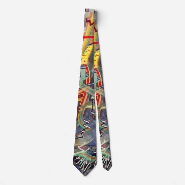 Wild Abstrakt Necktie Krawatte (Vorderseite)