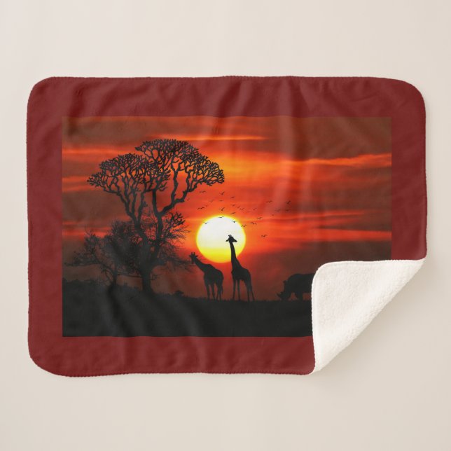 Wild Africa Baby Blanket Small Sherpadecke (Vorderseite (Horizontal))