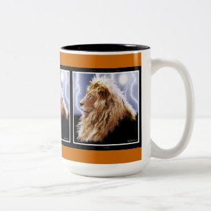 Wild African Lion Animal Liebhaber Big Five Zweifarbige Tasse