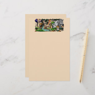 Wild afrikanische Savanna Tiere Briefpapier
