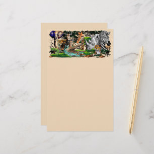 Wild afrikanische Savanna Tiere Briefpapier
