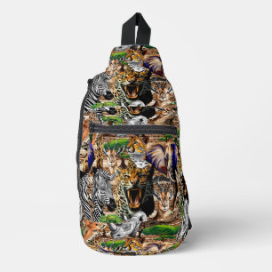 Wild afrikanische Savanna Tiere Crossbody Bag