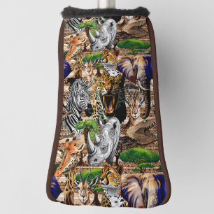 Wild afrikanische Savanna Tiere Golf Headcover