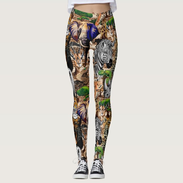 Wild afrikanische Savanna Tiere Leggings