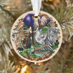 Wild afrikanische Savanna Tiere Ornament