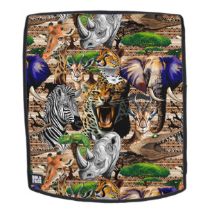 Wild afrikanische Savanna Tiere Rucksack