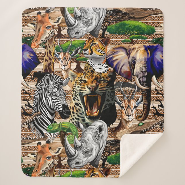 Wild afrikanische Savanna Tiere Sherpadecke (Vorderseite)