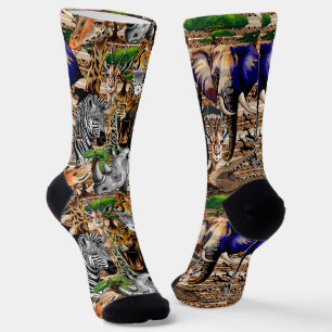 Wild afrikanische Savanna Tiere Socken