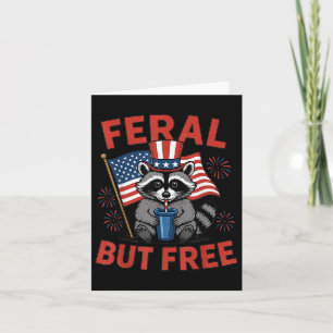 Wild & Amp; Freie Patriotische Racoon Ferry und Karte