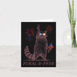 Wild & Amp; Freie Patriotische Racoon Ferry und Karte
