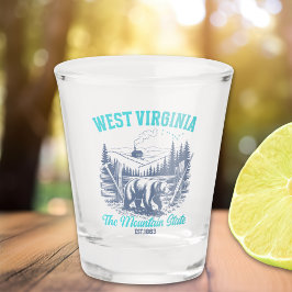 Wild and Scenic West Virginia State Pride Schnapsglas