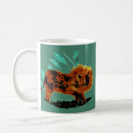 Wild Animal Art Lion Kaffeetasse