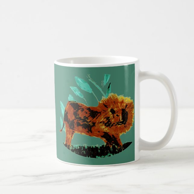 Wild Animal Art Lion Kaffeetasse (Rechts)
