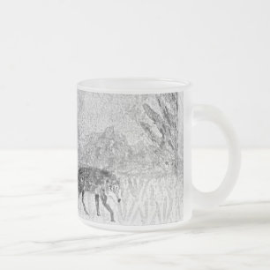 Wild Animal Art Wolf Monochrome Mattglastasse