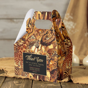 Wild Animal Collage Bachelorette Vielen Dank, ID11 Geschenkschachtel