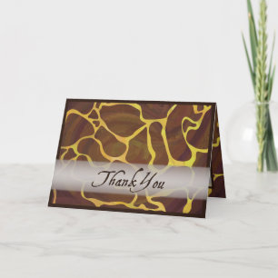 Wild Animal Giraffe Vielen Dank Dankeskarte