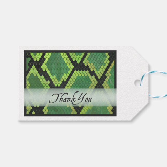 Wild Animal Snake Vielen Dank Geschenkanhänger (Vorderseite (Horizontal))