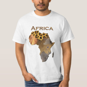 Wild Animal Textures Karte der AFRICA-Serie T-Shirt