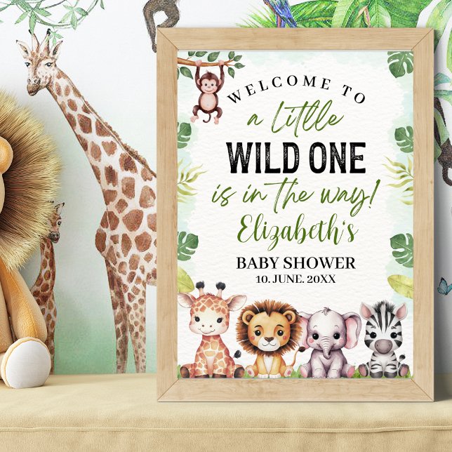 Wild Animals Baby Shower Boy Poster (Von Creator hochgeladen)