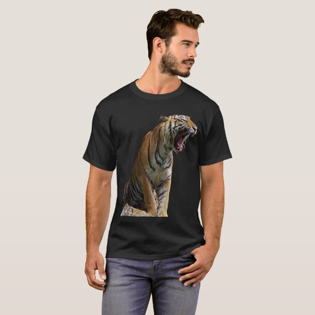 Wild Animals Nature Roaring Tiger Shirt (Vorne ganz)