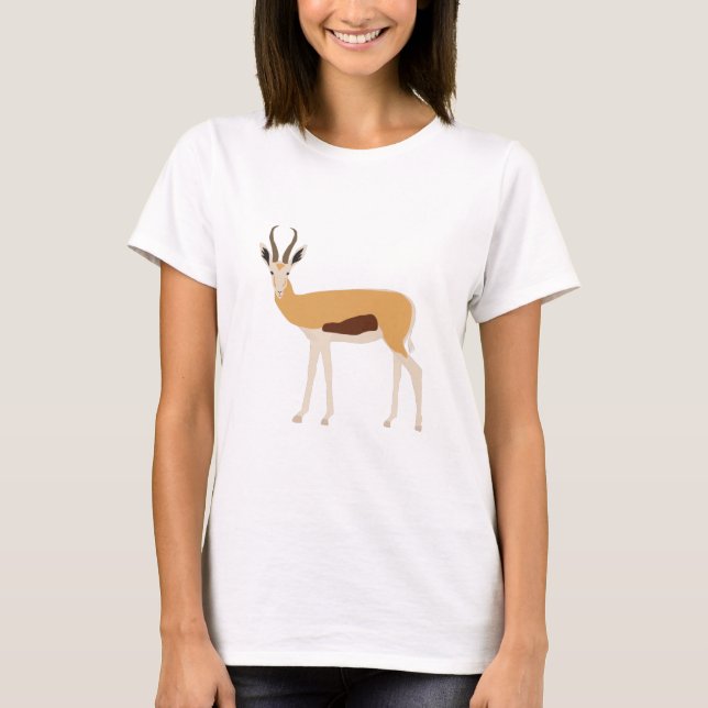 Wild Antelope Animal Illustration T-Shirt (Vorderseite)