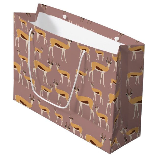 Wild Antelope Animal Pattern Große Geschenktüte