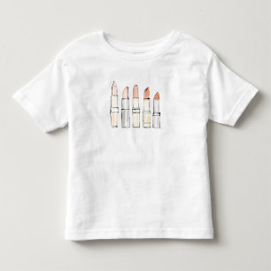 Wild Apple   Farbenfrohe moderne Lipstick-Sketch Kleinkind T-shirt