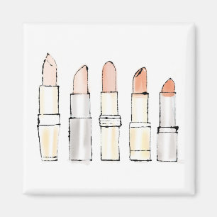 Wild Apple   Farbenfrohe moderne Lipstick-Sketch Magnet