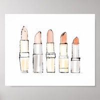 Wild Apple | Farbenfrohe moderne Lipstick-Sketch