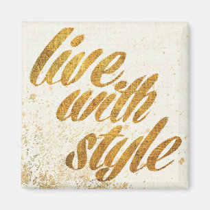 Wild Apple Live with Style - Girl Quote Magnet