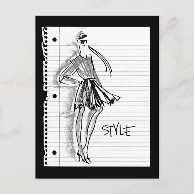 Wild Apple | Style Icon - Modern Sketch Postkarte (Vorderseite)