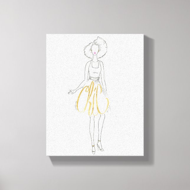 Wild Apple | Style Redewendungen - Chic Dress Leinwanddruck (Vorderseite)