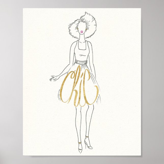 Wild Apple | Style Redewendungen - Chic Dress Poster (Vorne)