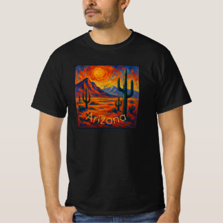 Wild Arizona - Lebhafte Wüstenlandschaft mit Kakte T-Shirt