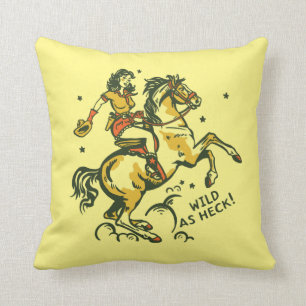 "Wild As Heck" Süße und coole Western-Cowgirl-Pinu Kissen