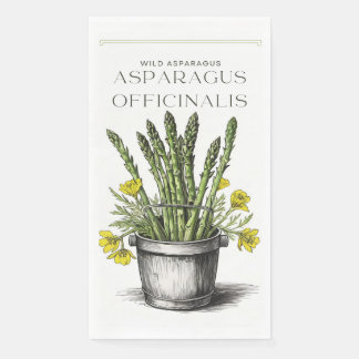 Wild Asparagus Sketch Design: Natur Inspiriert Serviette