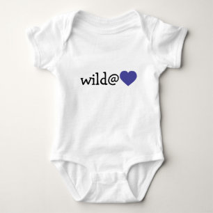Wild at Heart - Blaues Herz Baby Strampler