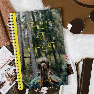 Wild at Heart geometrische Typografie Foto Journal Notizbuch