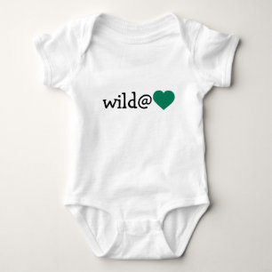 Wild at Heart - Grünes Herz Baby Strampler