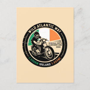 Wild Atlantic Way   Irland   Motorrad Postkarte