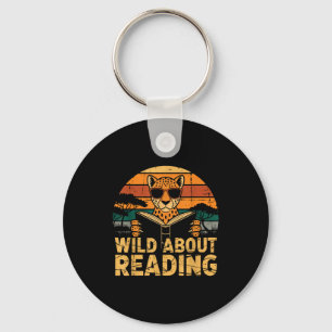 Wild auf das Lesen von Büchern Leser Liebhaber Bib Schlüsselanhänger