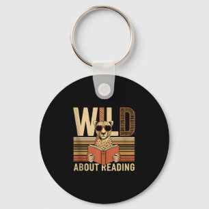 Wild auf das Lesen von Büchern Leser Liebhaber Bib Schlüsselanhänger