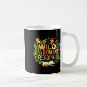 Wild auf das Lesen von Tier-Kinderbuchliebhaber Kaffeetasse