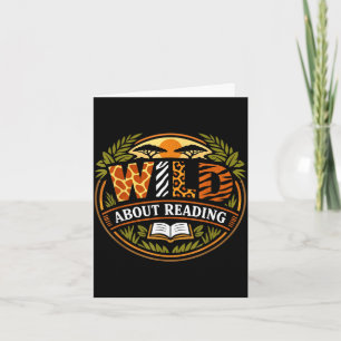 Wild aufs Lesen Buch Tier Kinderbuch Karte