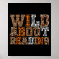 Wild aufs Lesen Buch Tierdruck Kinderbuch
