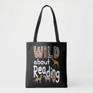 Wild aufs Lesen Zoo-Tiere Süßes Buchliebhaber 