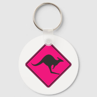 Wild Australian Kangaroo Marsupial Roo Silhouette Schlüsselanhänger