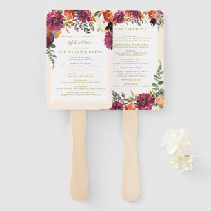 Wild Autumn Bouquet Personalisierte HochzeitsHan Fächer